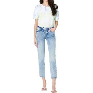 FRAME Le High Straight High Rise Acid Wash Jeans Size 27